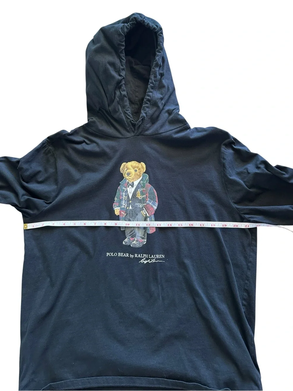 Polo Ralph Lauren Polo Bear Men’s Black Long Sleeve Hoodie Tee Size Large